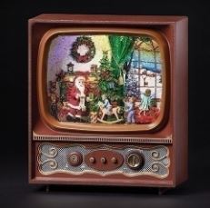 LED Musical Swirl TV Santa with Kids