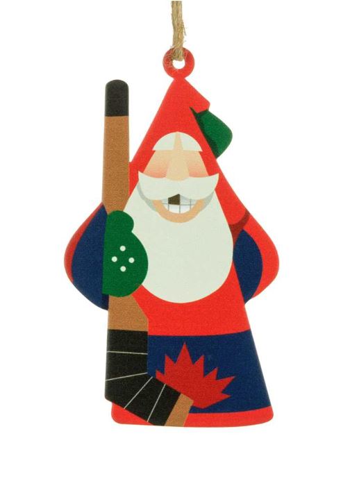 DF Canadian Hockey Santa Ornament