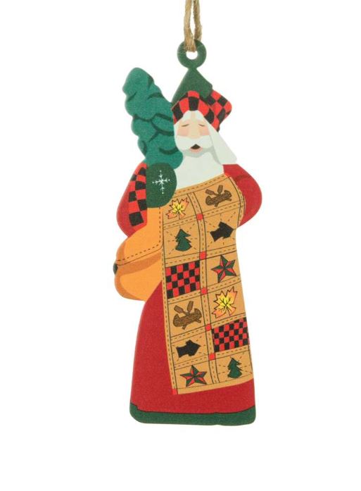 DF Lodge Comfort Quilt Santa Ornament