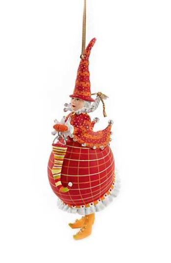 Red Mrs Santa Ornament