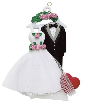 Couple Wedding Attire Personalized Ornament