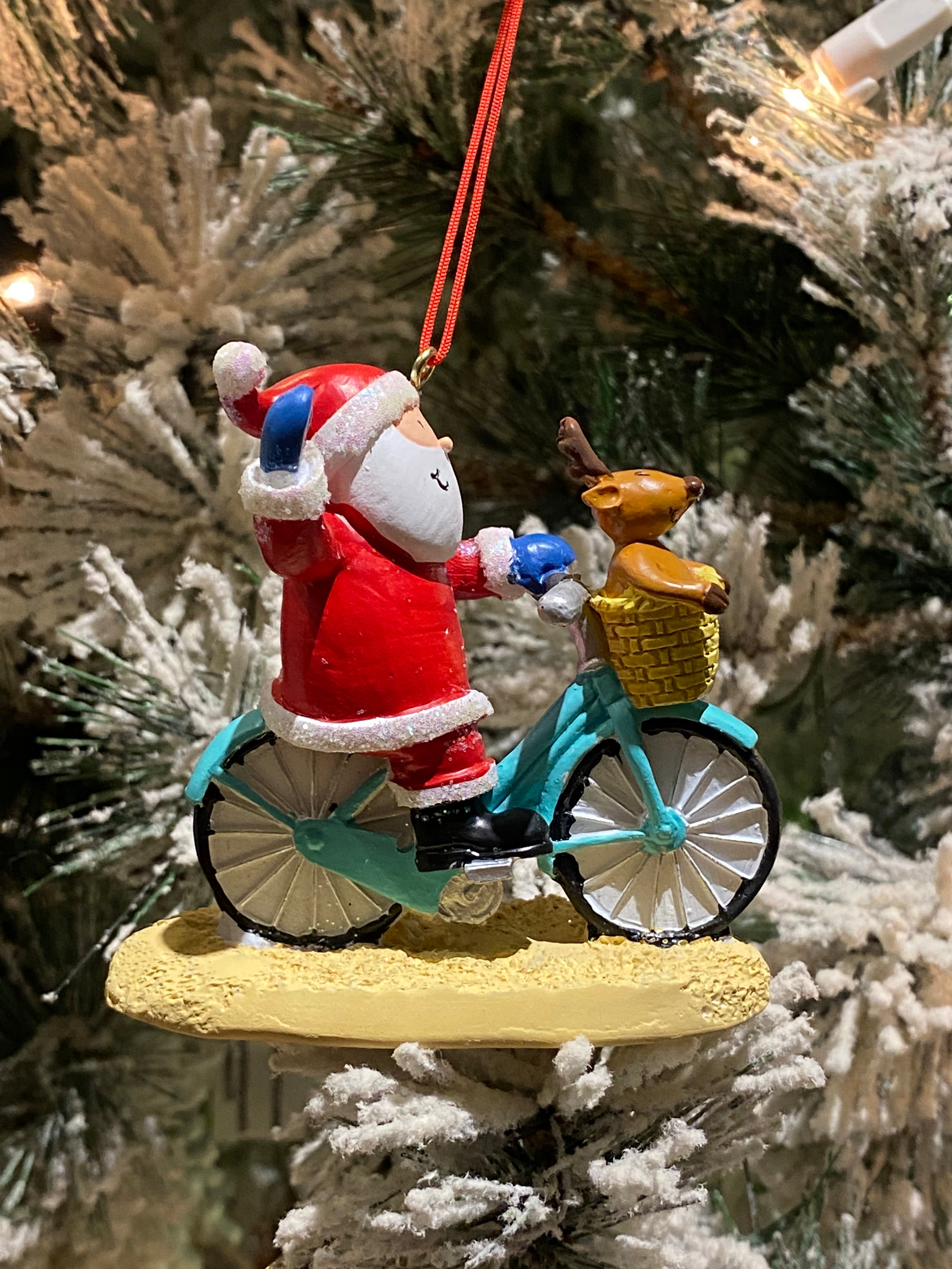 Santa on Bicycle