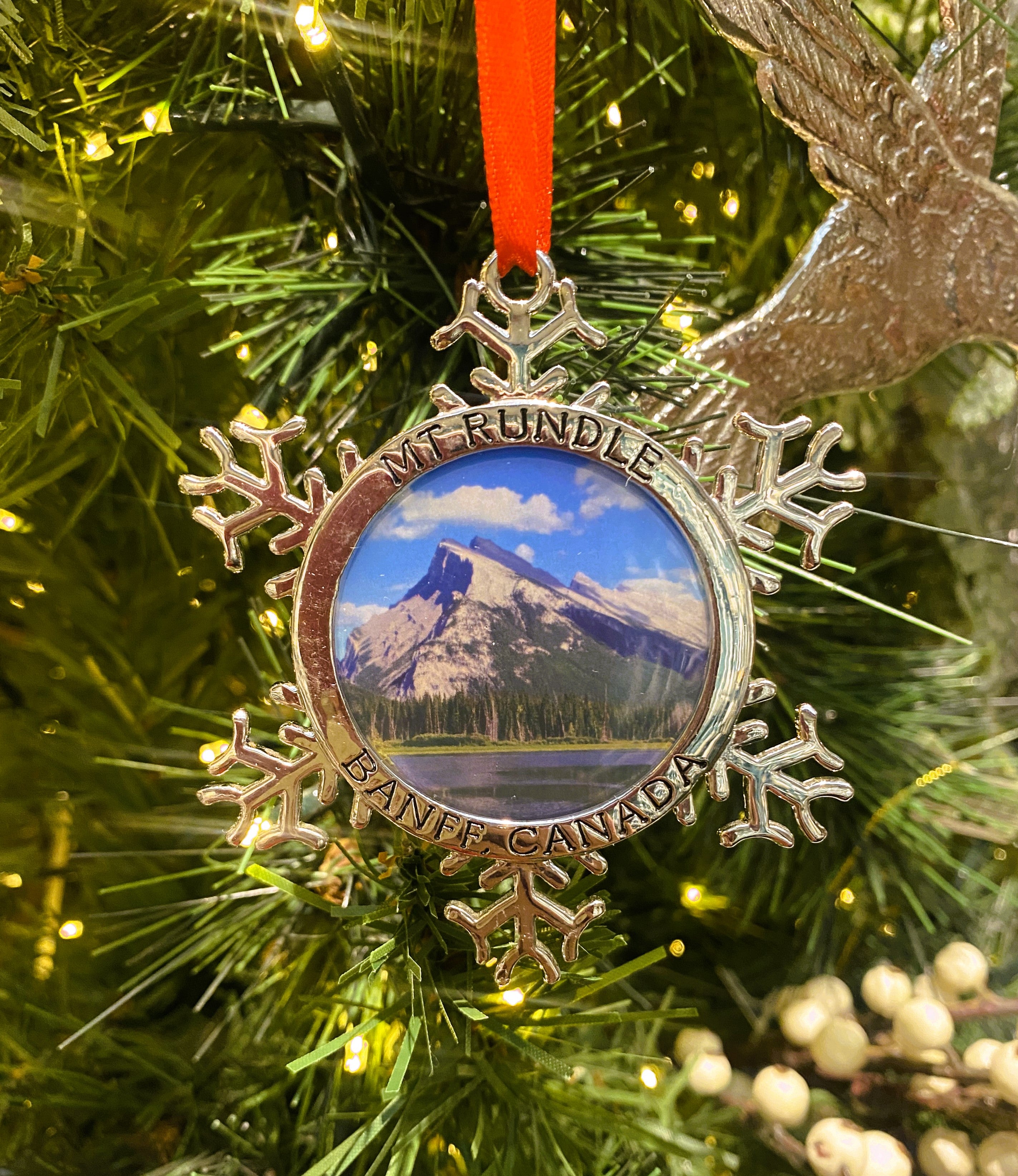 Mt. Rundle Metal Ornament