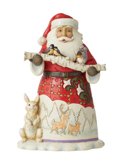 Santa with Birch Branch - Figurine