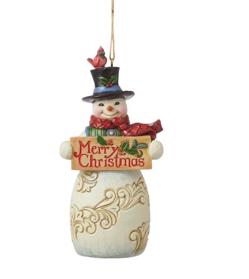 Snowman Christmas Sign Ornament
