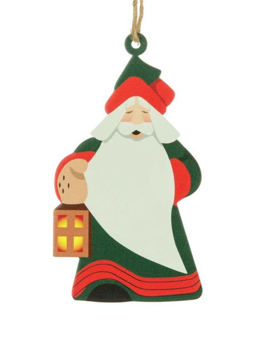 DF Lantern Santa Ornament