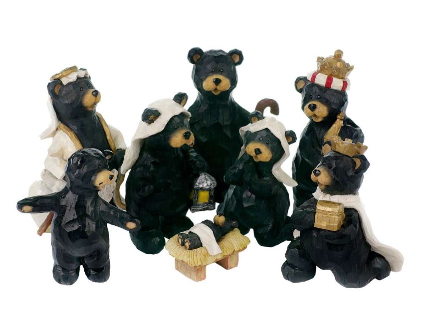 Black Bear Nativity Set