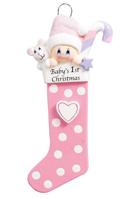 Baby With  Bear/Candy Cane-PINK