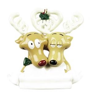 Reindeer Couple Personalized Ornament