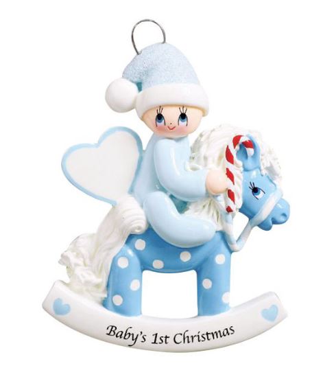 Baby On A Rocking Horse-BLUE