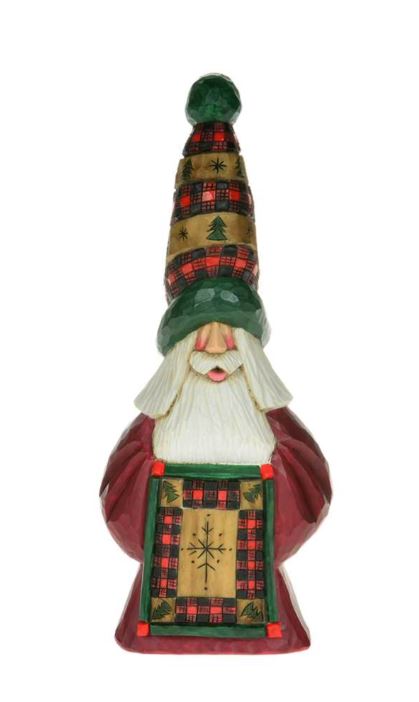 Santa w/ Quilt Figurine