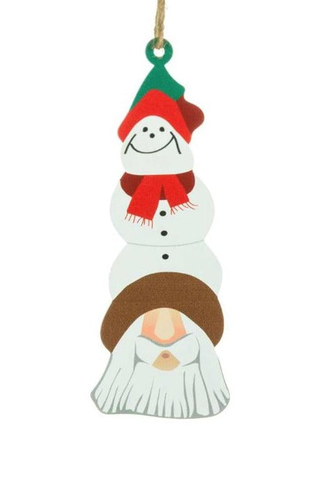DF Snowman Tall Hat Santa Head Ornament