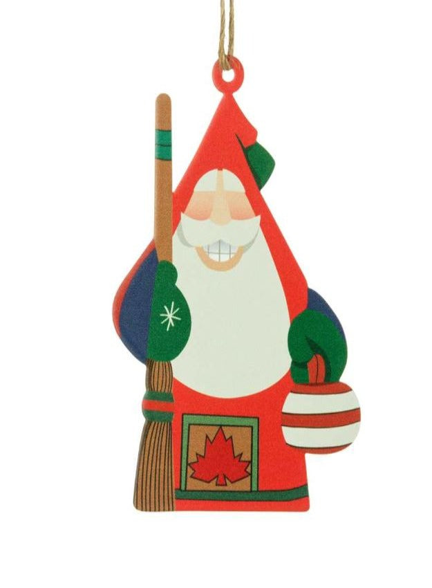 DF Canadian Curler Santa ornament