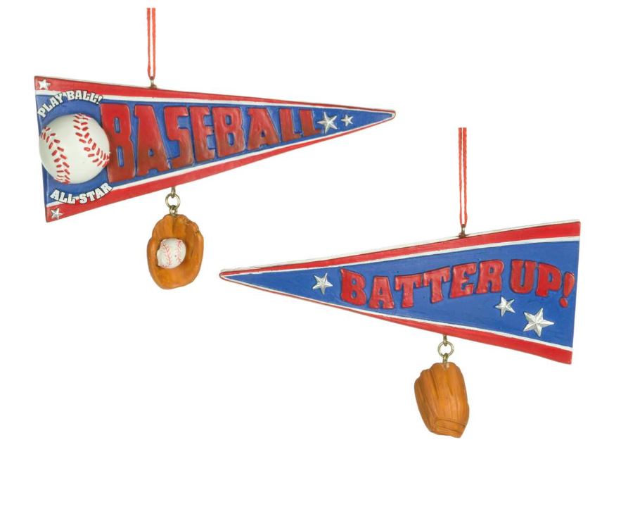 Baseball Pennant Ornament