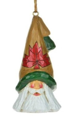 DF Maple Leaf Tall Hat Santa Ornament