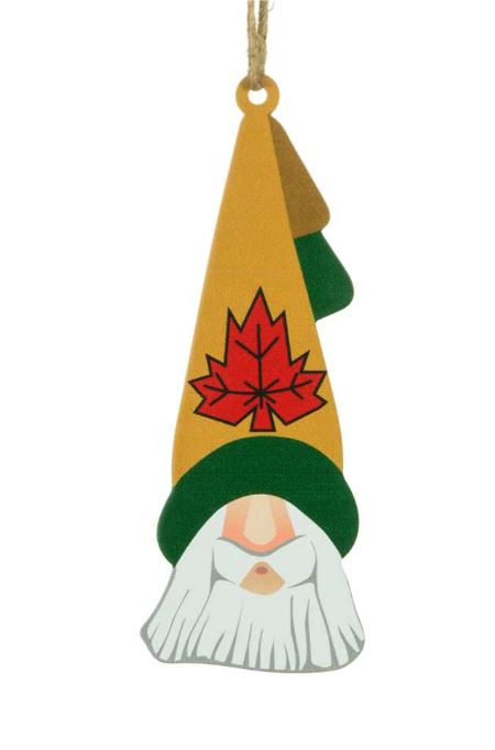 DF Maple Leaf Tall Santa Head Ornament