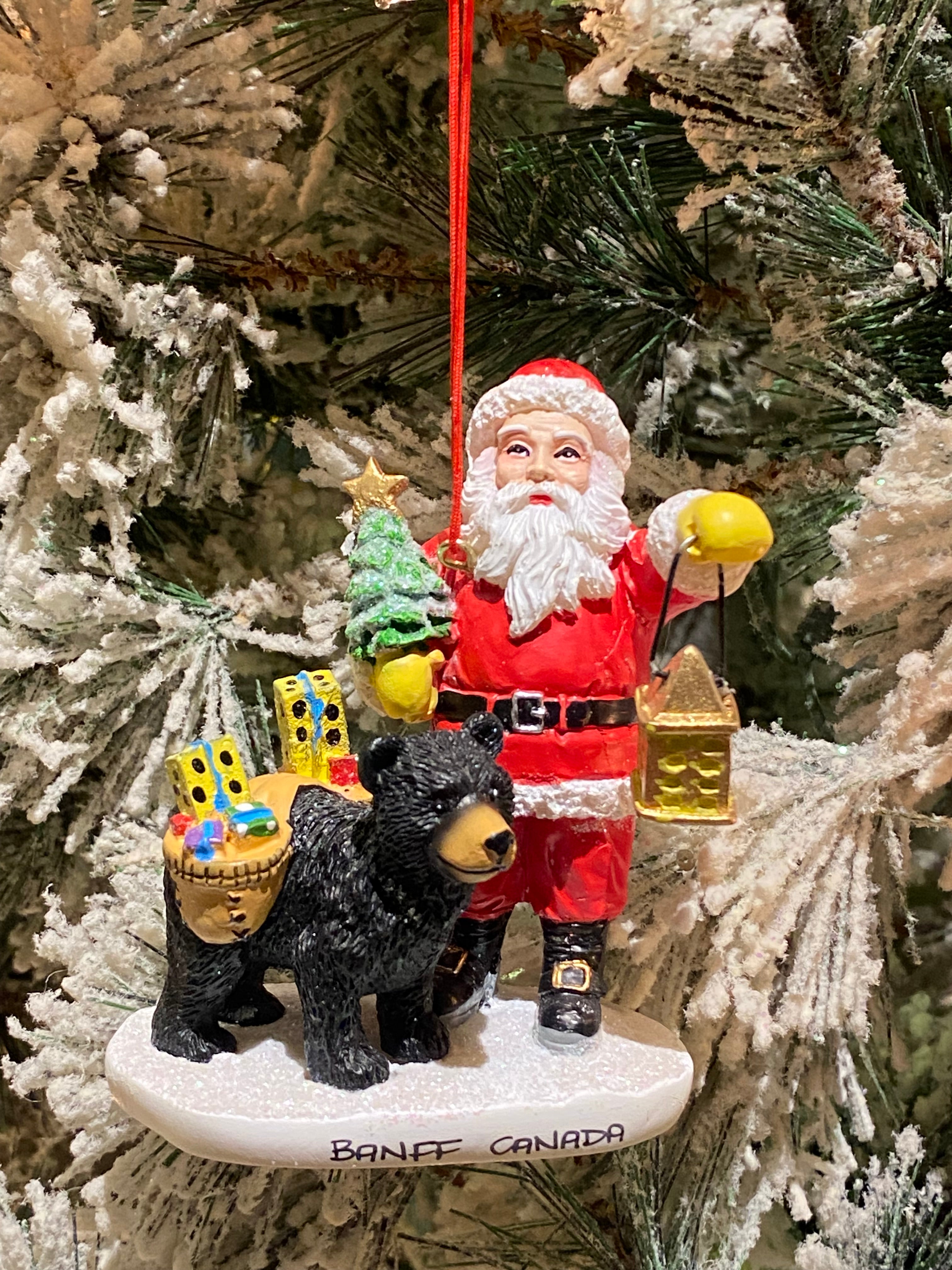 Santa with Black Bear