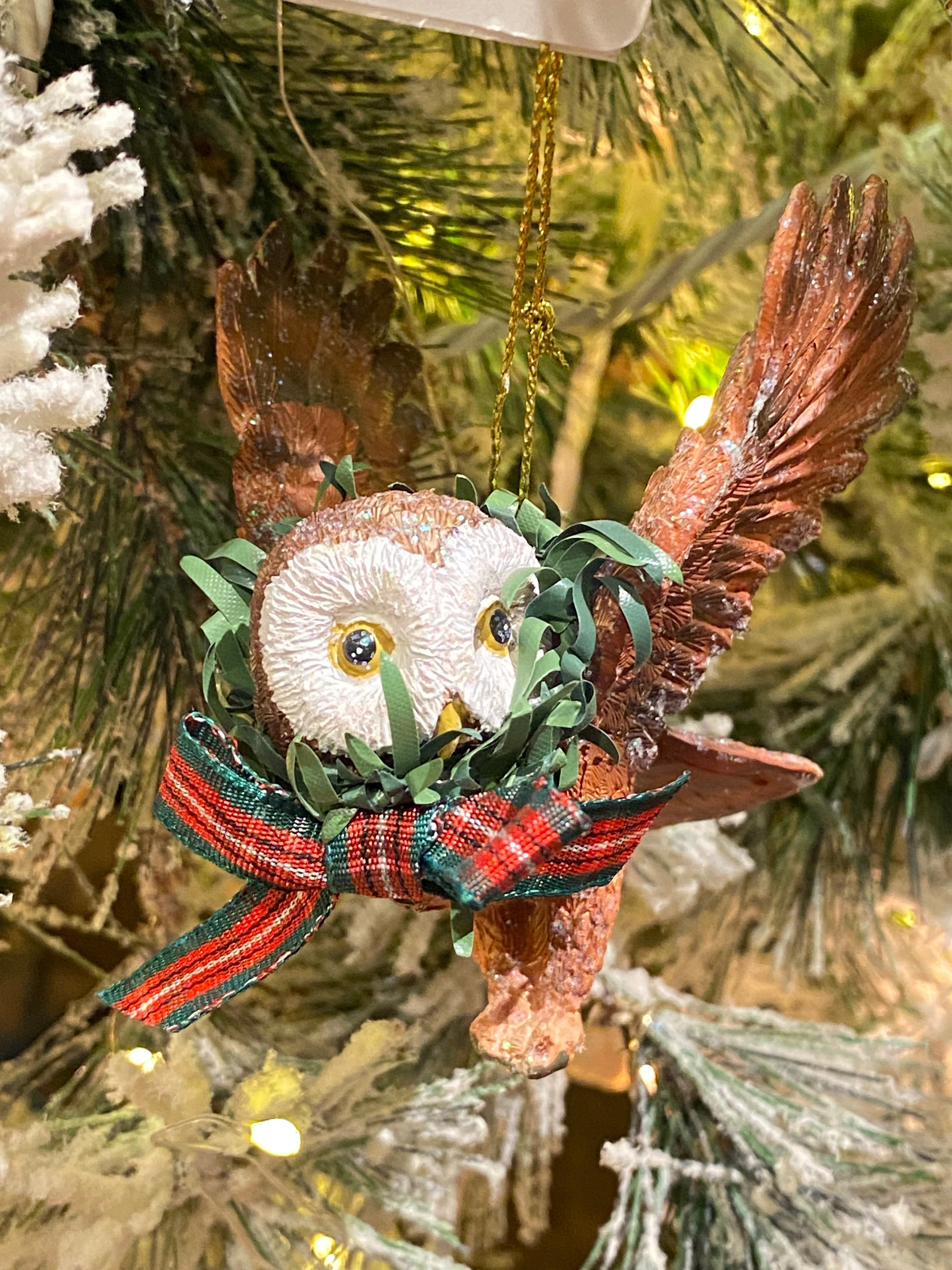 Owl with Scarf Ornament