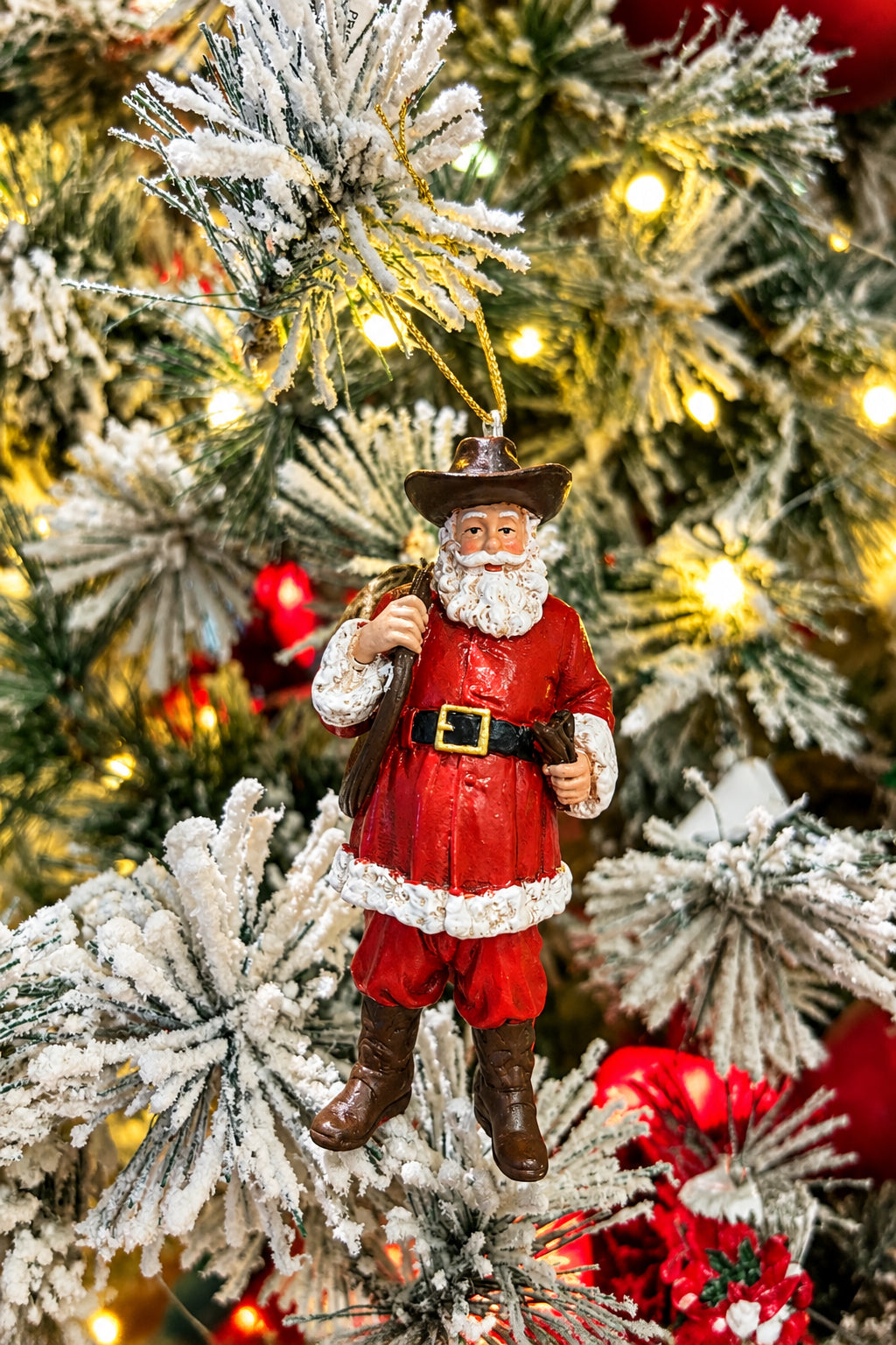 Cowboy Santa Ornament