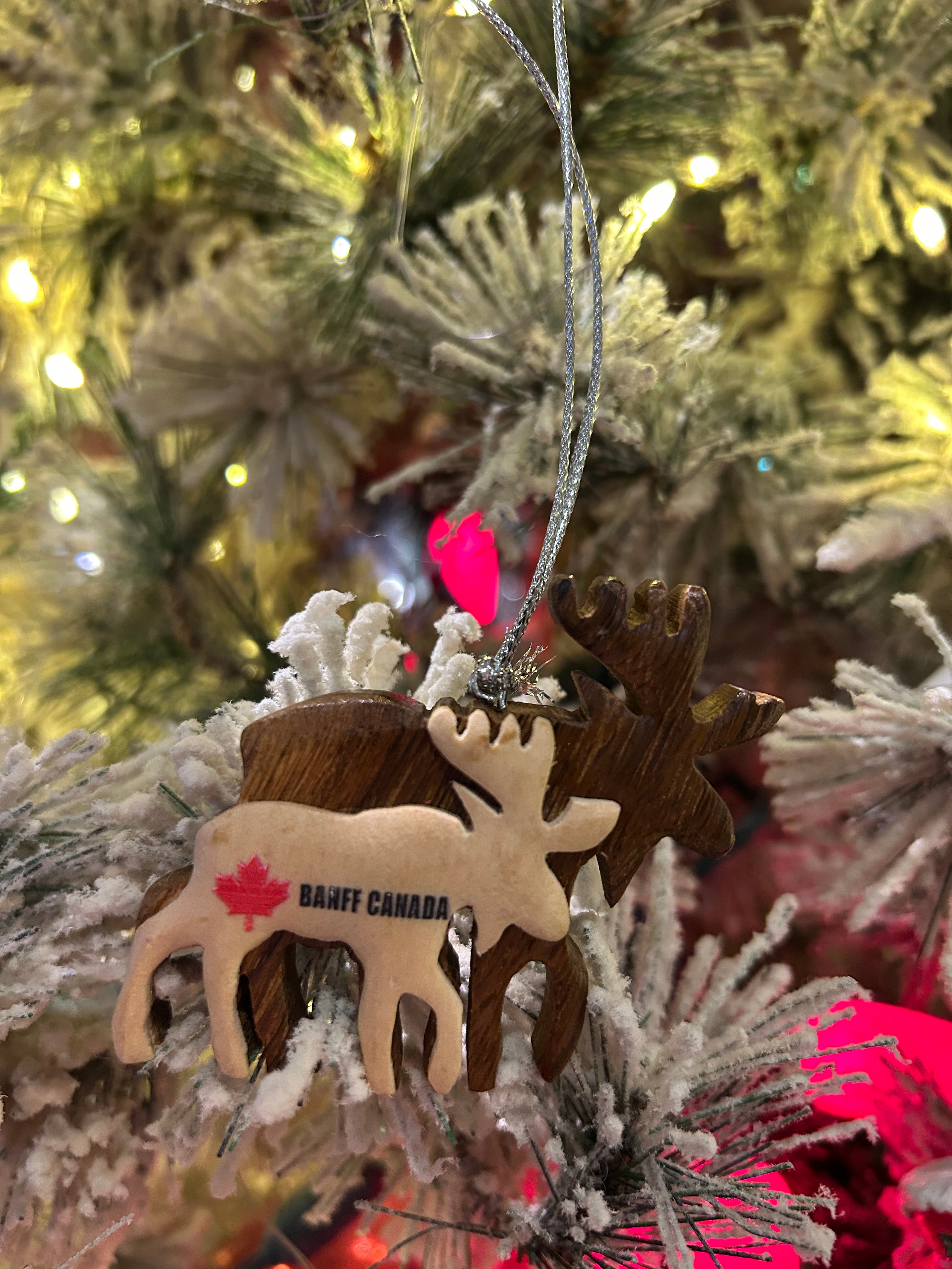 Double Moose Ornament