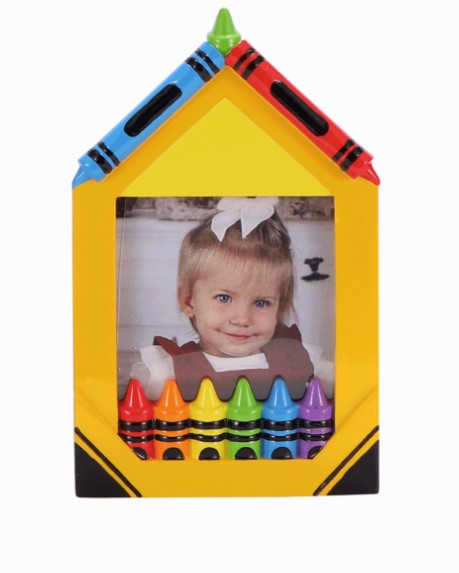 Crayon Photo Frame Personalized Christmas Ornament