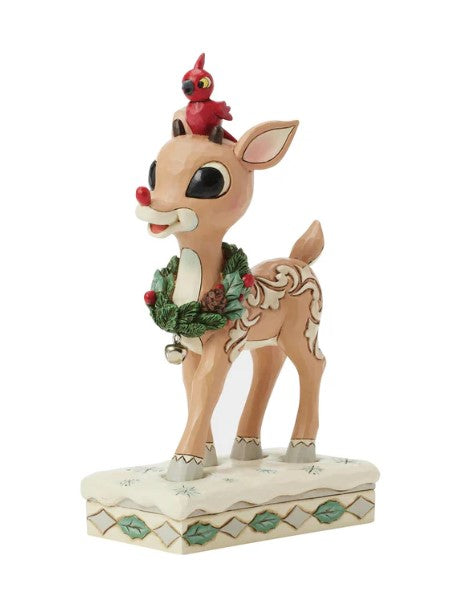 Woodland Rudolph with Red Bird — thespiritofchristmas
