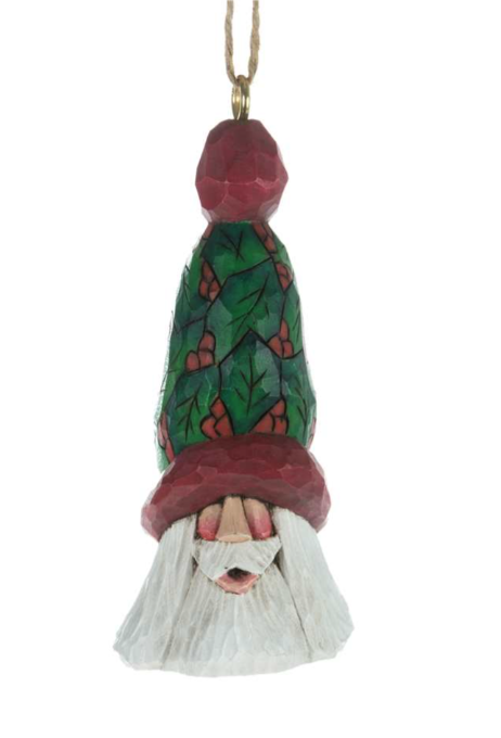 DF Holly Hat Tall Hat Santa Ornament