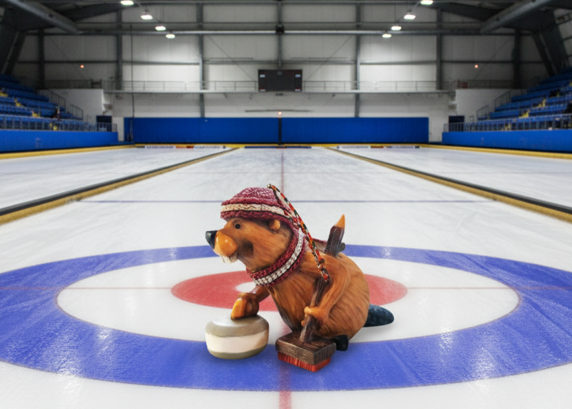 Buddy The Beaver Curling Ornament — thespiritofchristmas