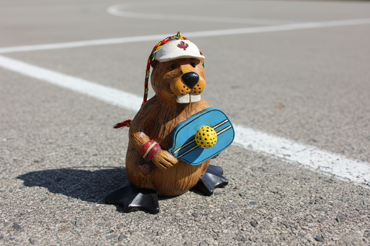 Buddy The Beaver Pickleball Ornament