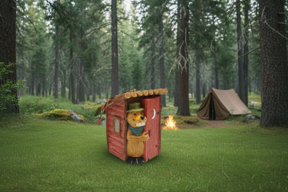 Buddy The Beaver Outhouse Ornament