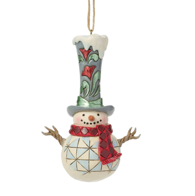 Snowman Tall Top Hat Ornament