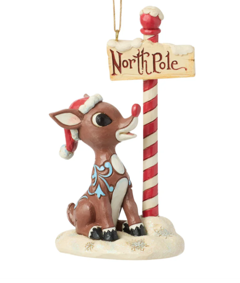 Rudolph by North Pole Sign Ornament