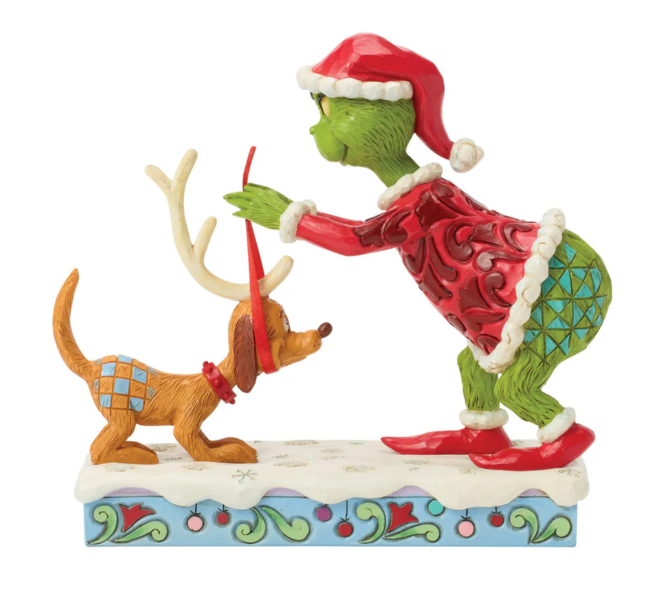 Grinch Tying Antlers Max Figurine