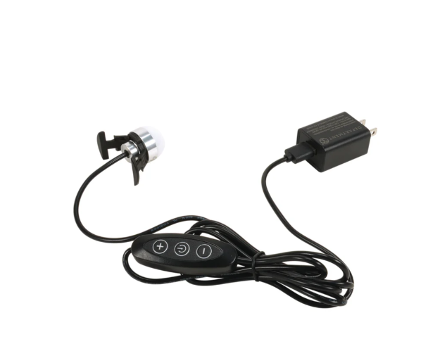Single Black USB Cord with LED Bulb and Dimmable Switch