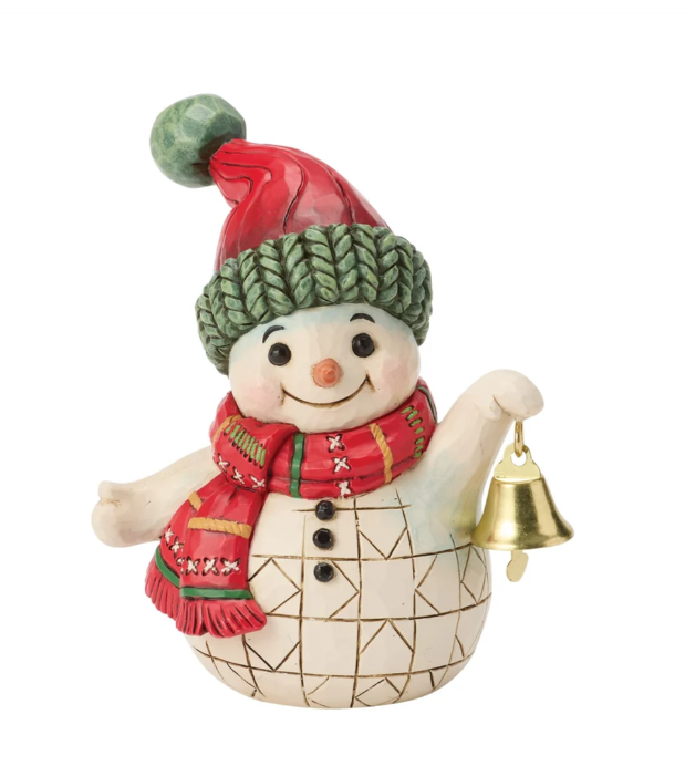 Snowman Holding Bell Mini