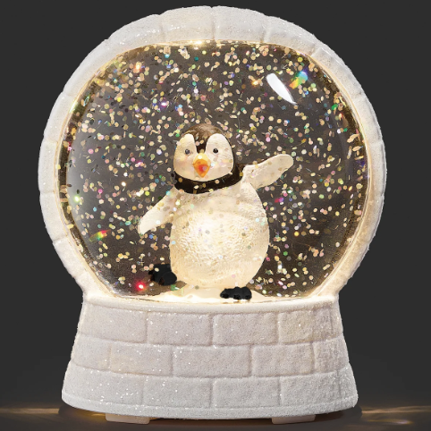 Lighted Penguin in Igloo - Shimmering Merry Lites