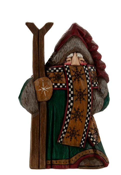 DF 9" Snowflake Scarf Ski Santa