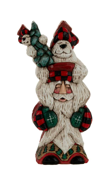 DF 11" Piggyback Santa w/ Polar Bears