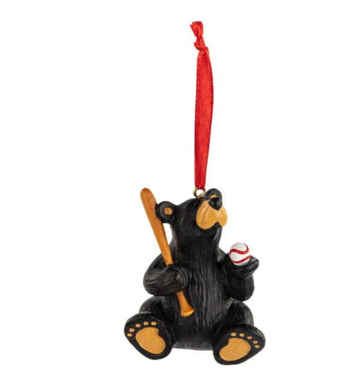 Baseball Bear Ornament