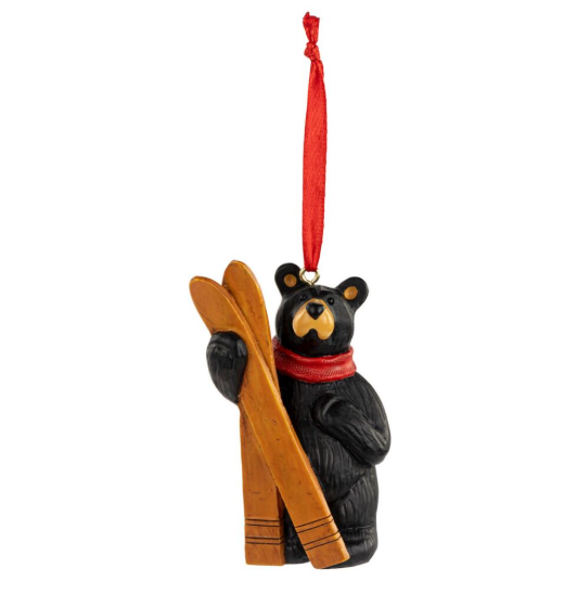 Skier Bear Ornament