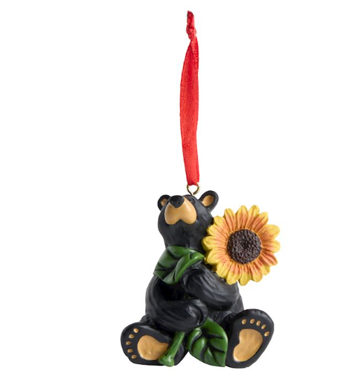 Sunflower Bear Ornament