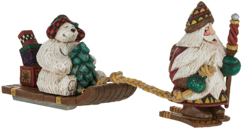 DF 7" Snowshoe Santa w/ Polar Bear