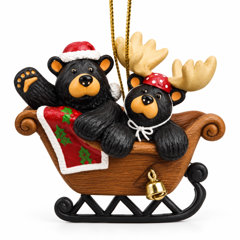 BF Bear Sleigh Ride Ornament