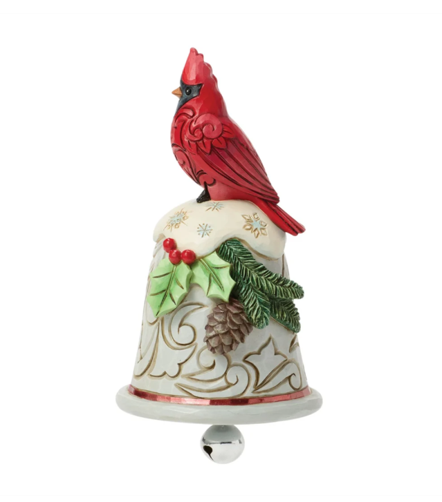 Cardinal Perched on Bell Pint