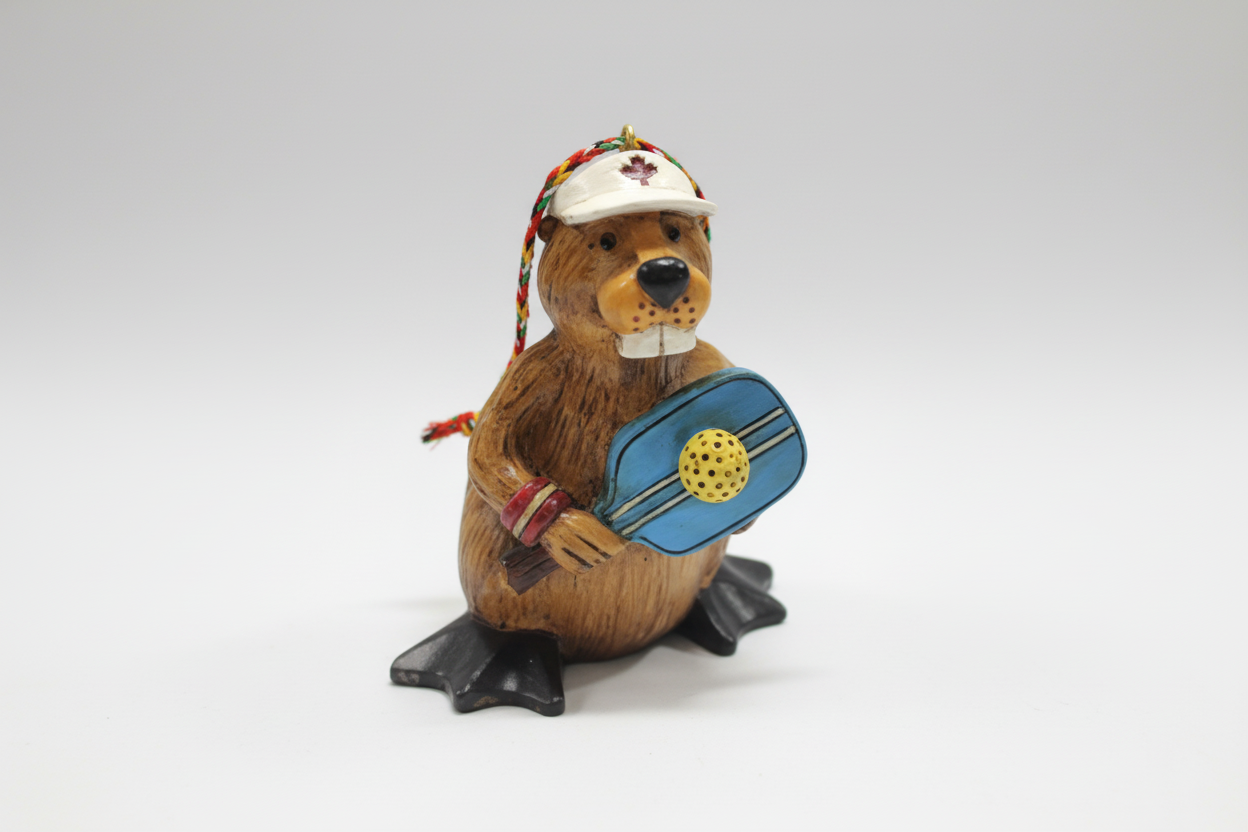 Buddy The Beaver Pickleball Ornament