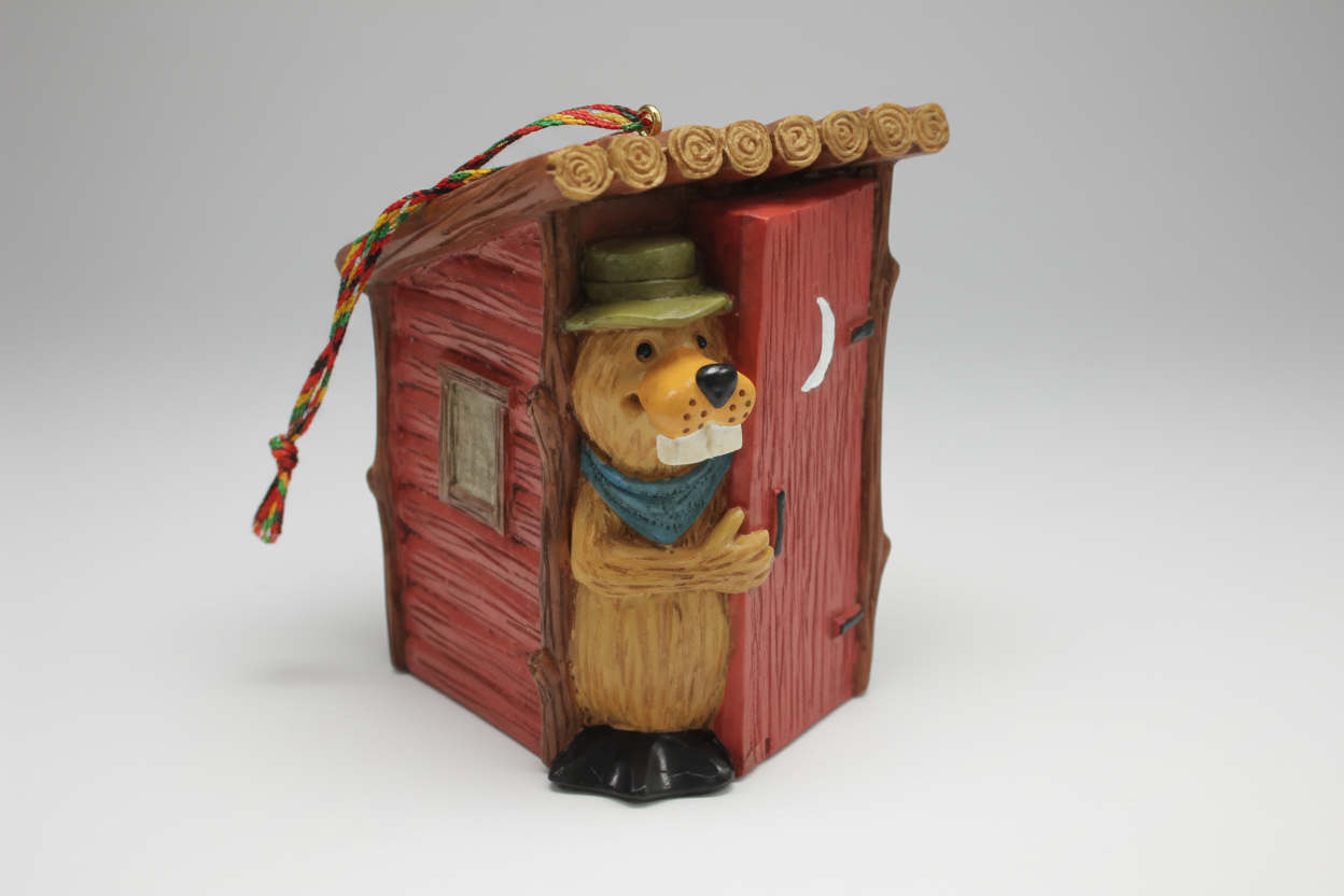 Buddy The Beaver Outhouse Ornament
