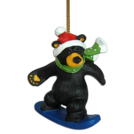 Bear Snowboarder Ornament