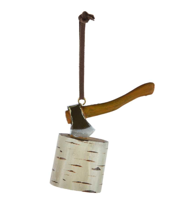 Axe in Stump Ornament