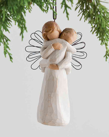 angels embrace ornament willow tree