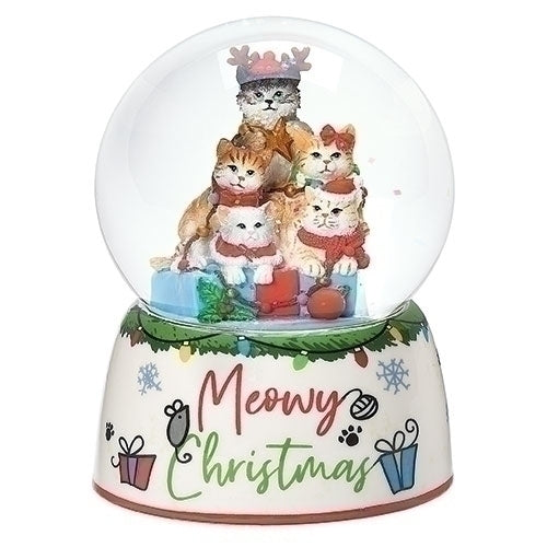 Musical Cat Christmas Dome
